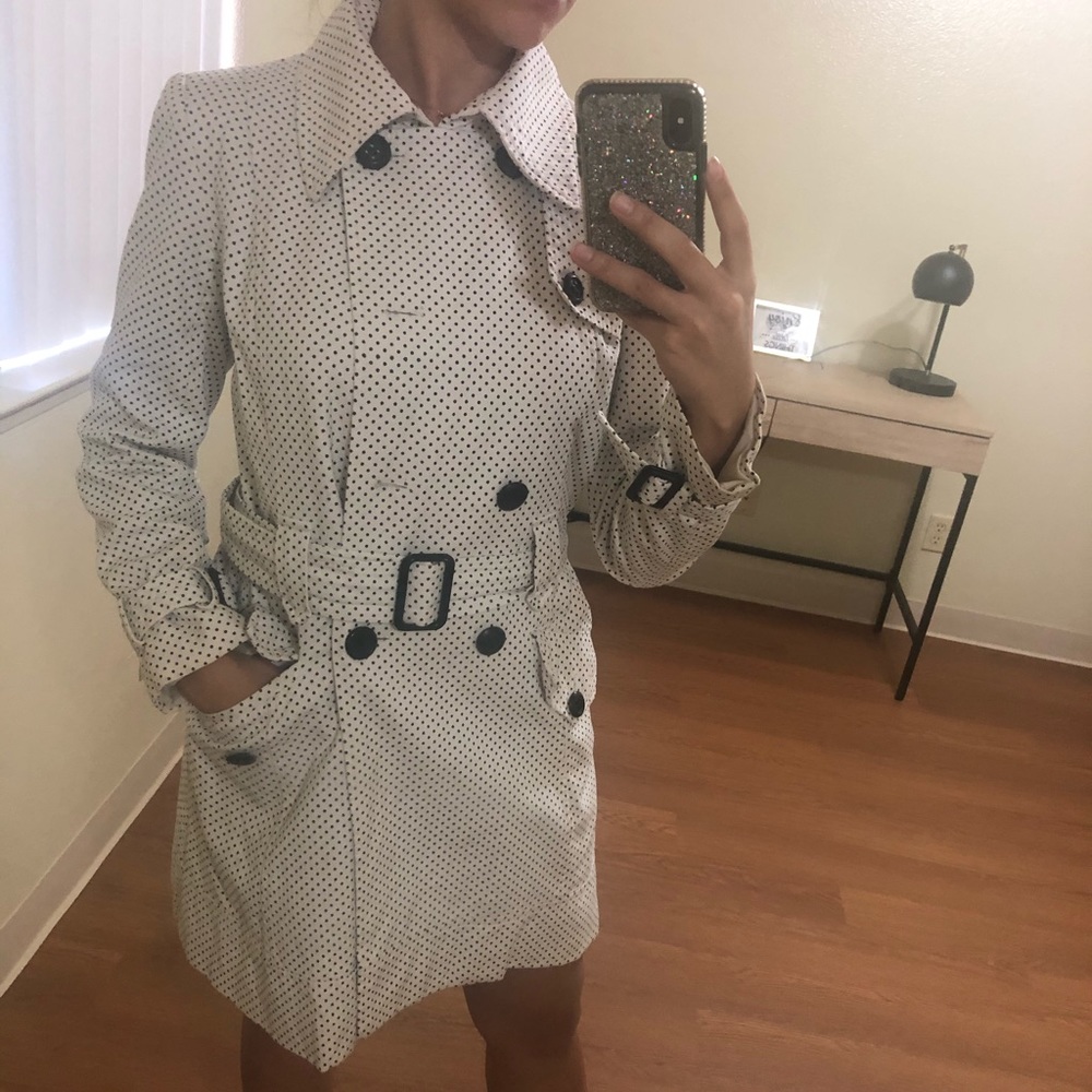 Tommy Hilfiger polka dot trench coat